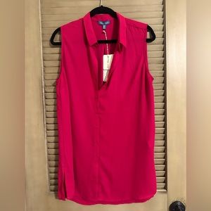 Fleur Bleue pink work blouse - large